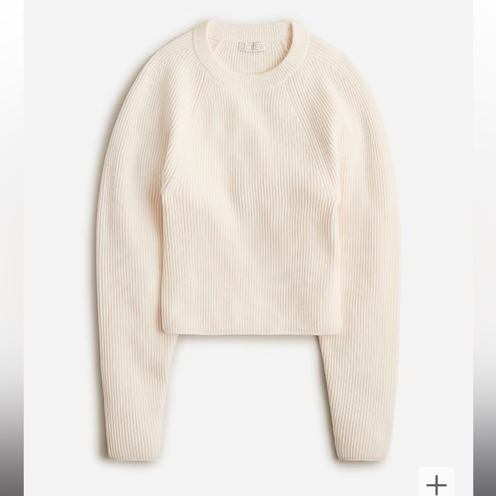 J Crew Raglan fitted-waist crewneck sweater BX110